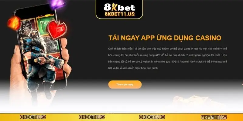 Tải app 8KBET Hội viên cài ứng dụng cho iOS siêu nhanh